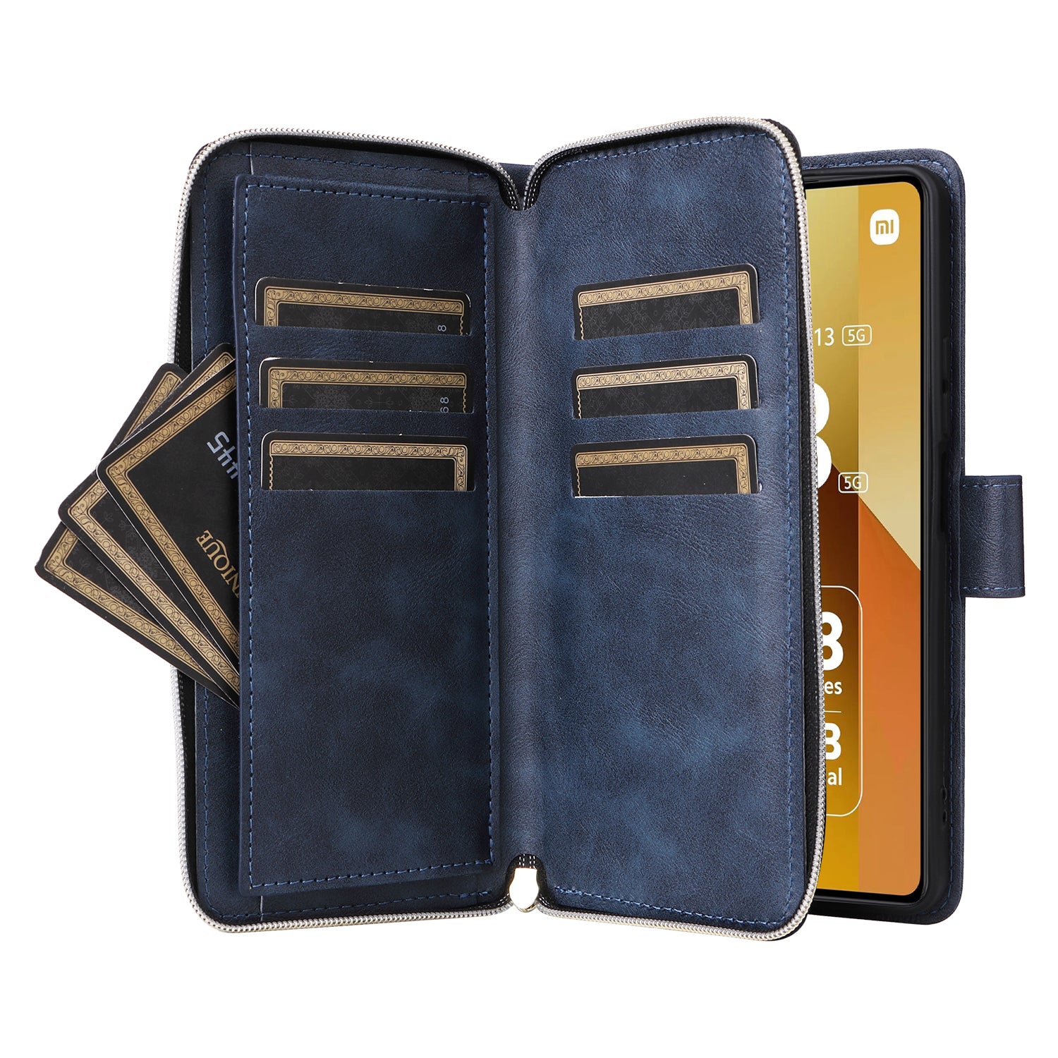 For Xiaomi Redmi Note 13 5G Case with Strap Zipper Wallet PU Leather Phone Cover For Xiaomi Redmi Note 13 5G Case with Strap Zipper Wallet PU Leather Phone Cover